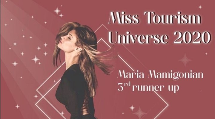 Photo of الارمنية ماريا ماميكونيان وصيفة ثالثة في مسابقة الجمال العالمية Miss Tourism Universe  2020