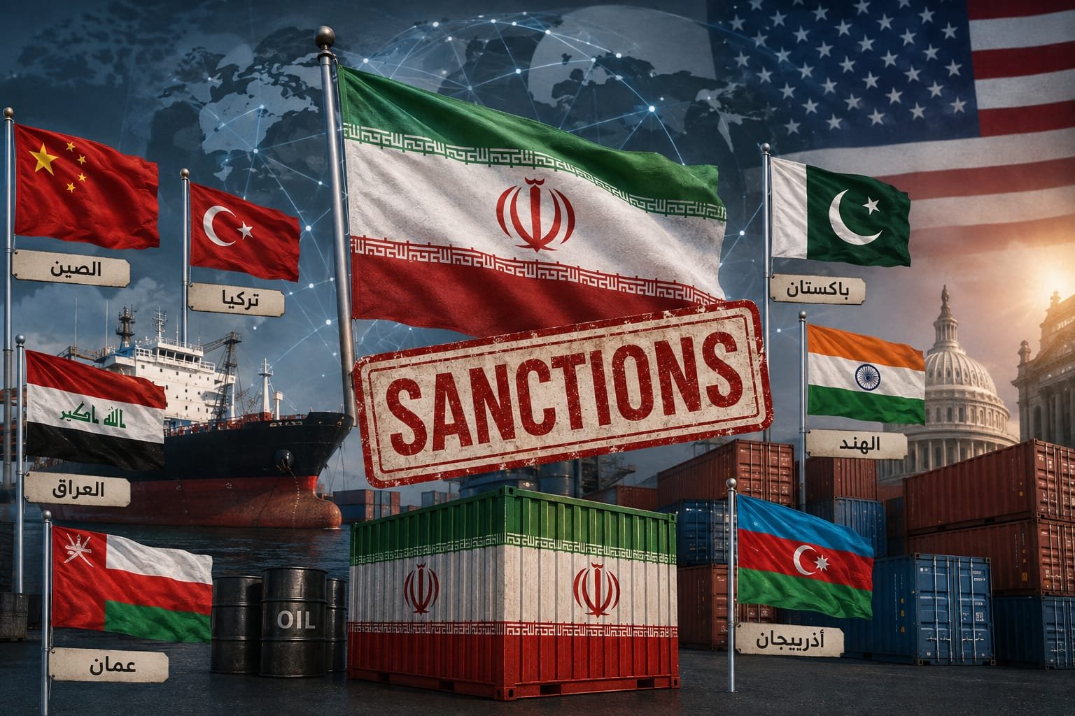 من هم شركاء إيران التجاريون المعرضون للعقوبات الأميركية؟