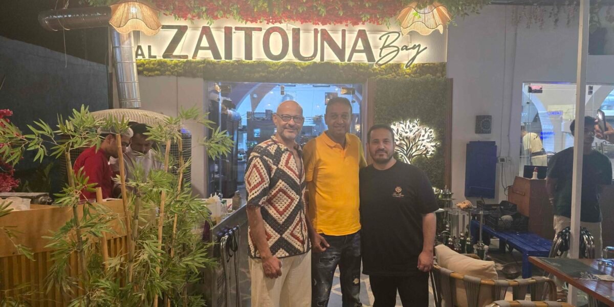 زيارة الدكتور أحمد أيوب والمنتج أحمد شحاده إلى مطعم Zaituna Bay في الساحل الشمالي
